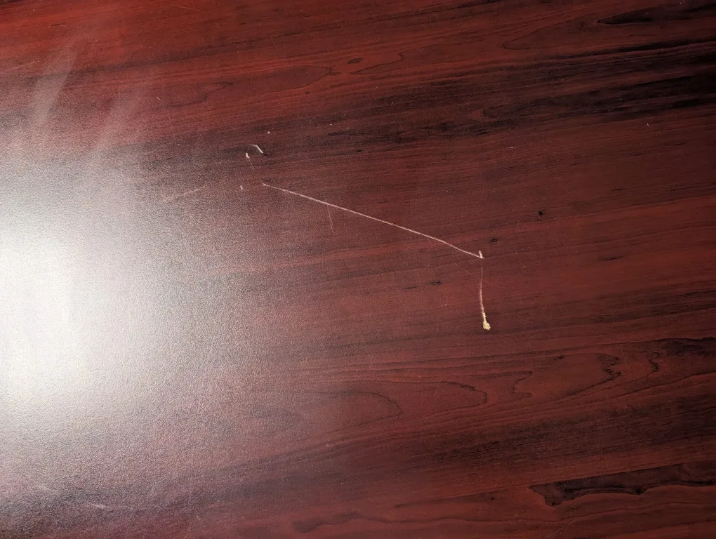 Large Brown Desk with 4Drawers image indicator(4)