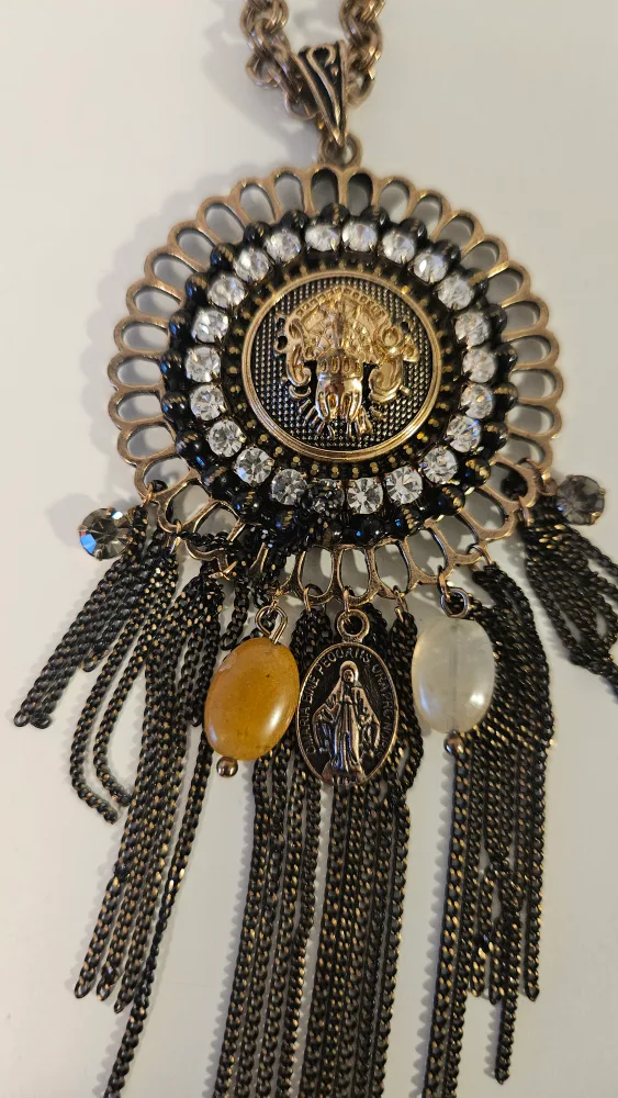 Gold and Black Statement Necklace, brand new image indicator(10)