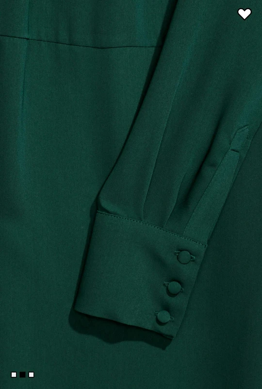 H&M Green Long Sleeve Midi Dress - photo 2