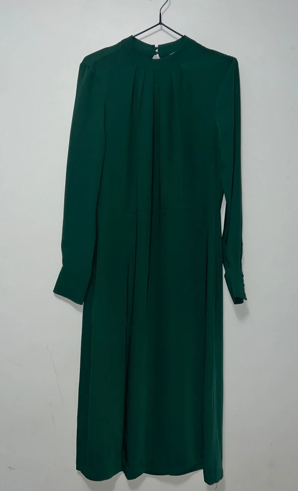 H&M Green Long Sleeve Midi Dress - photo 4