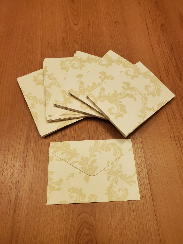 Set of Envelopes with Floral Design