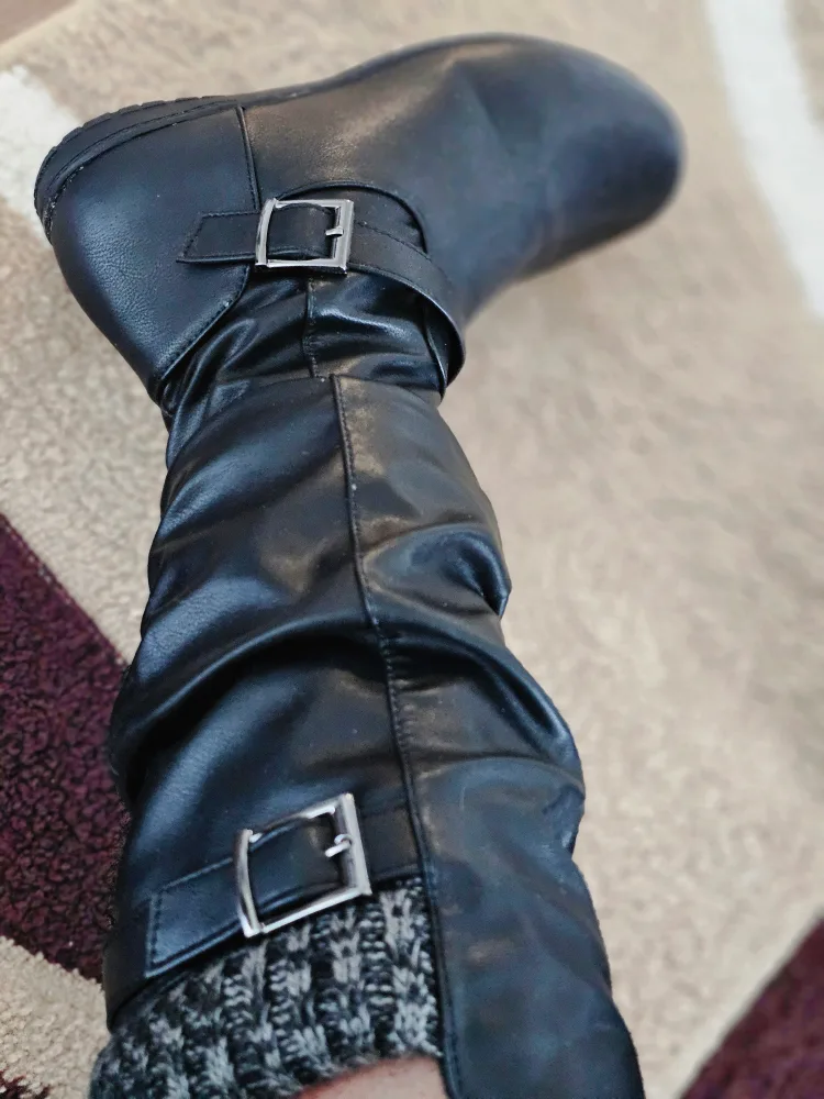 Ardene Black Knee-High Boots image indicator(2)