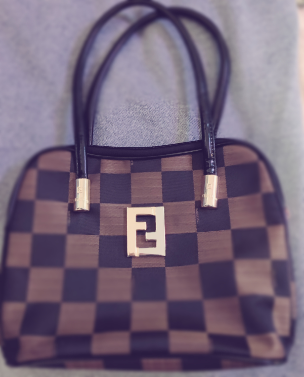 VINTAGE MINT Fendi Checkered Handbag