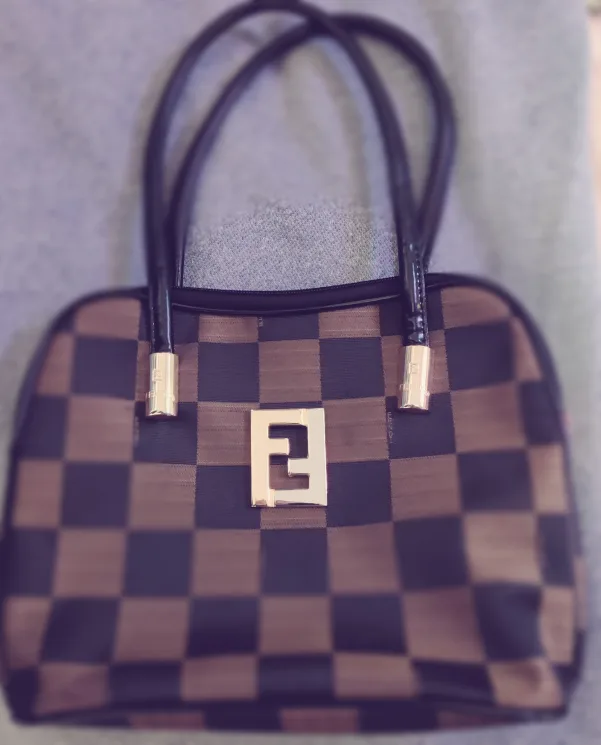 VINTAGE MINT Fendi Checkered Handbag thumbnail
