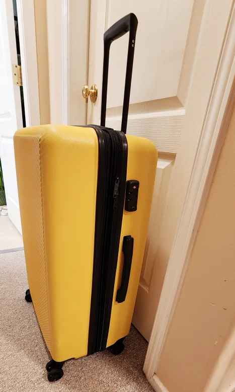 CALPAK 30-Inches Expandable Checked Luggage | Yellow | Hardshell image indicator(4)