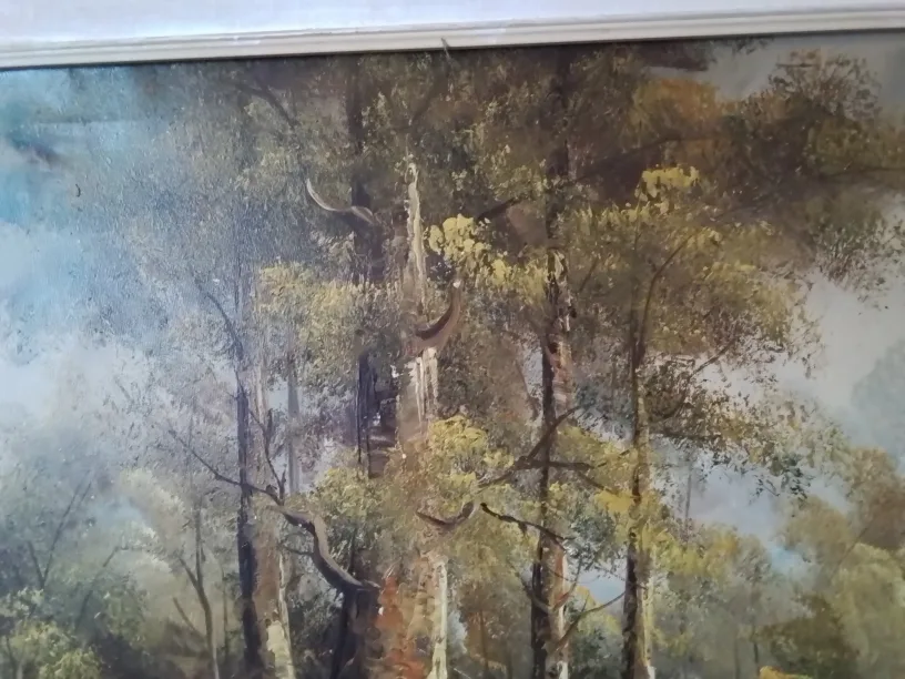 Large Framed Waterfall Oil Painting image indicator(5)