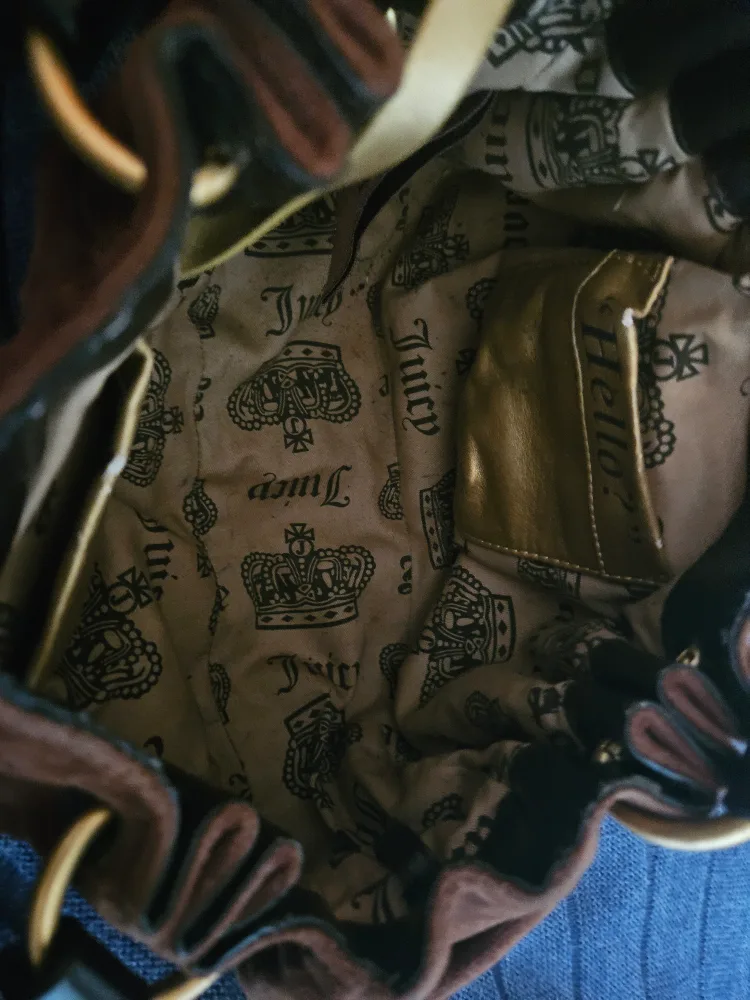 Juicy Couture Brown Velvet Handba Y2K image indicator(3)