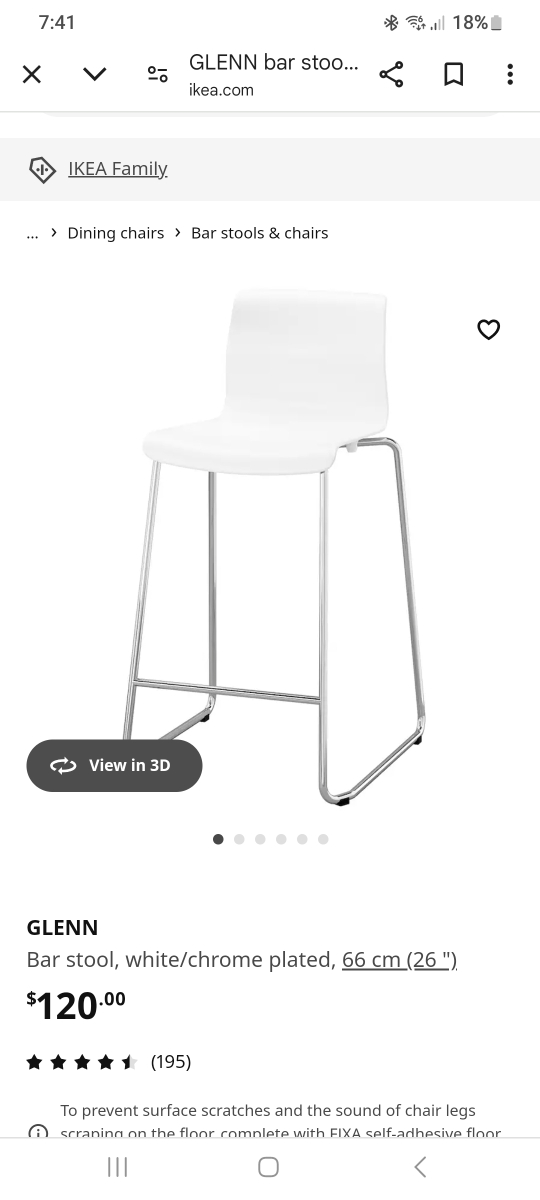 IKEA GLENN Bar Stools (Set of 2) - photo 2