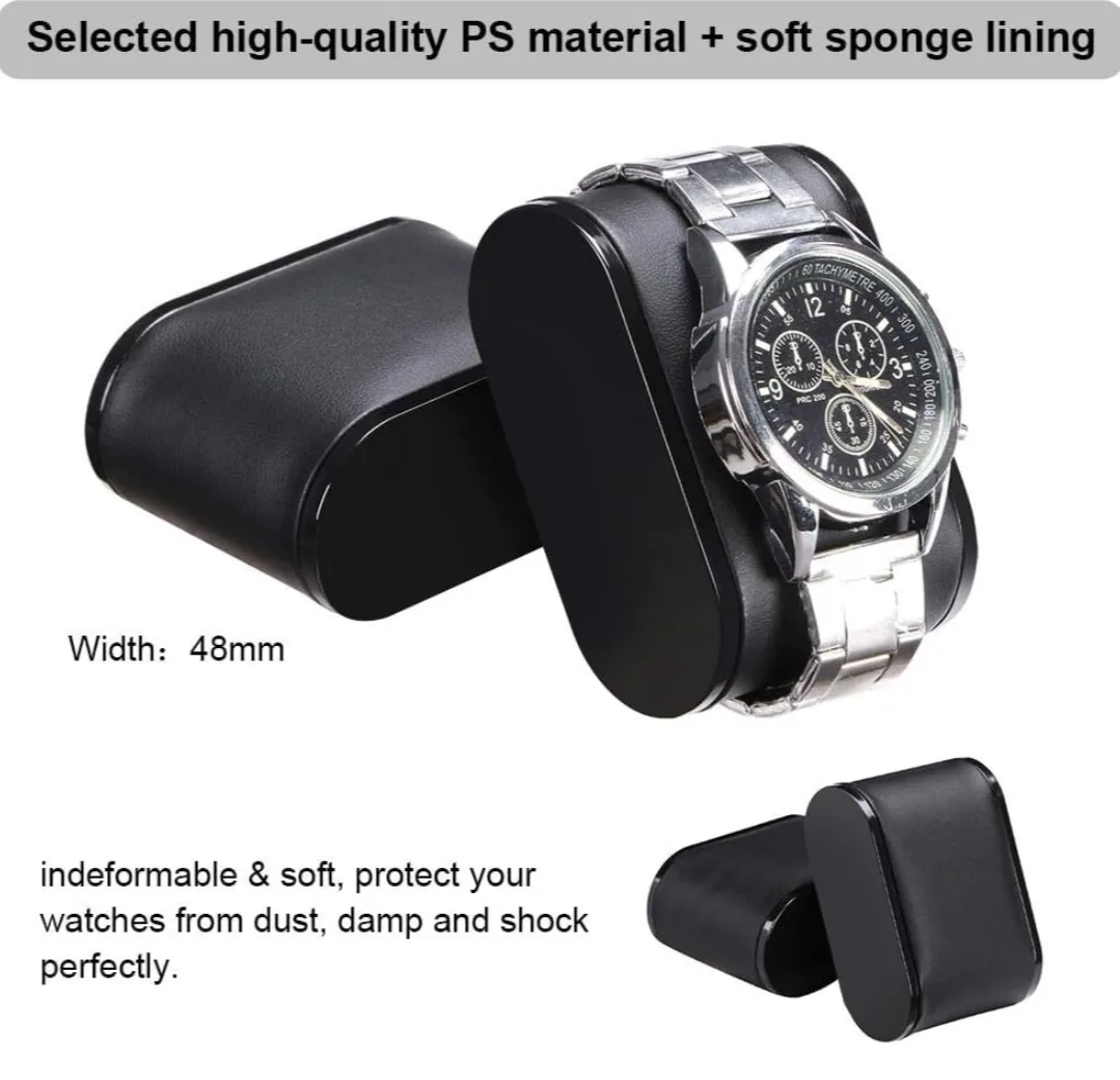 BEWISHOME 12-Slot Watch Box with Glass Window, Brown image indicator(5)