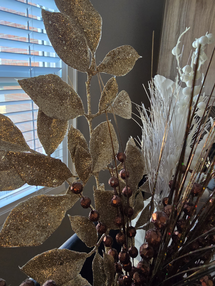 Set of 3 Gold and Brown Glitter Bottle Vases - photo 4