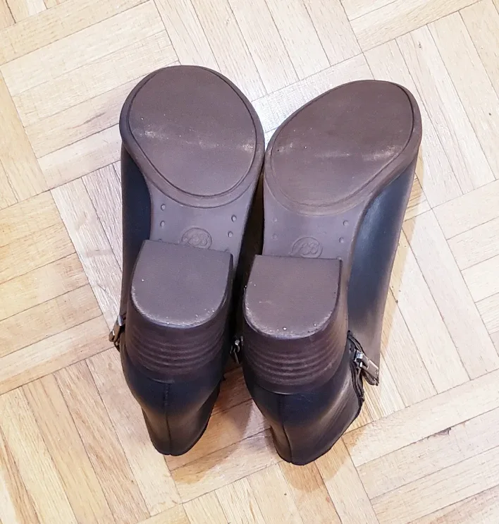 Black Leather  Women's Ankle Boots image indicator(6)