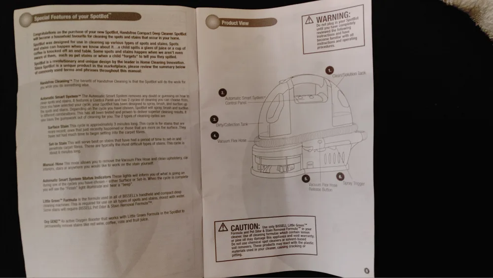 Bissell SpotBot Portable Carpet Cleaner image indicator(2)