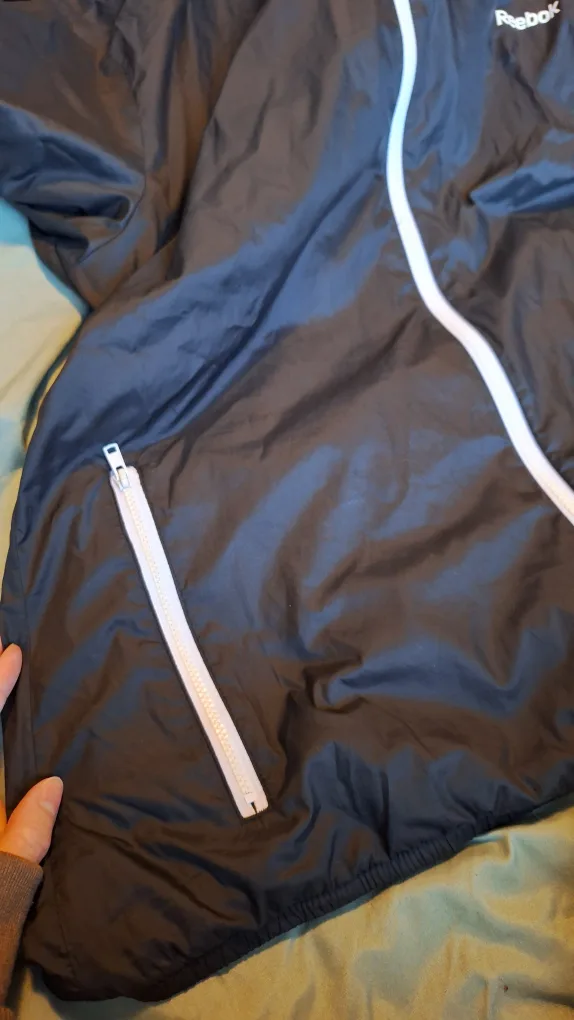 Men's Reebok Black Windbreaker Jacket Size Large image indicator(3)