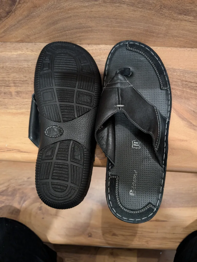 Black Leather Sandals image indicator(2)