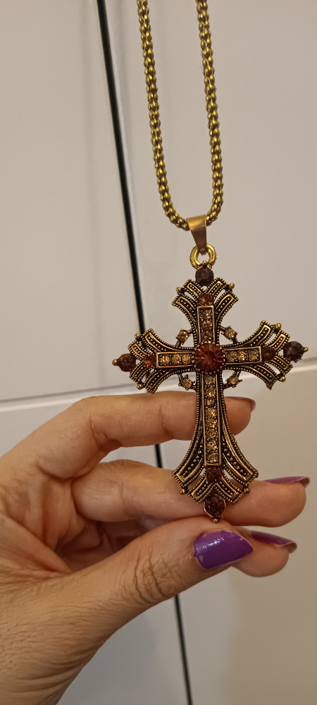 Cross Necklace The length of chain is about 70cm - photo 3