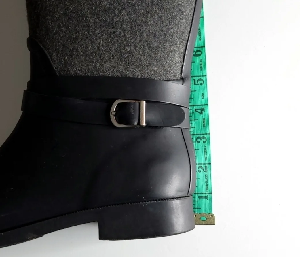 Canadiana Black & Grey Equestrian Style Rubber Boots image indicator(9)