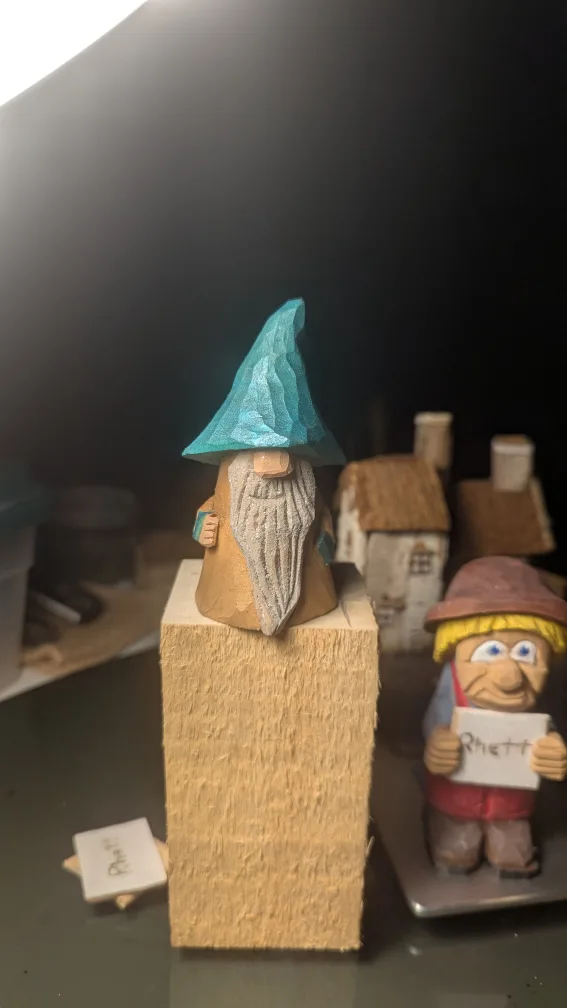 Hand-carved Gnome Figurine