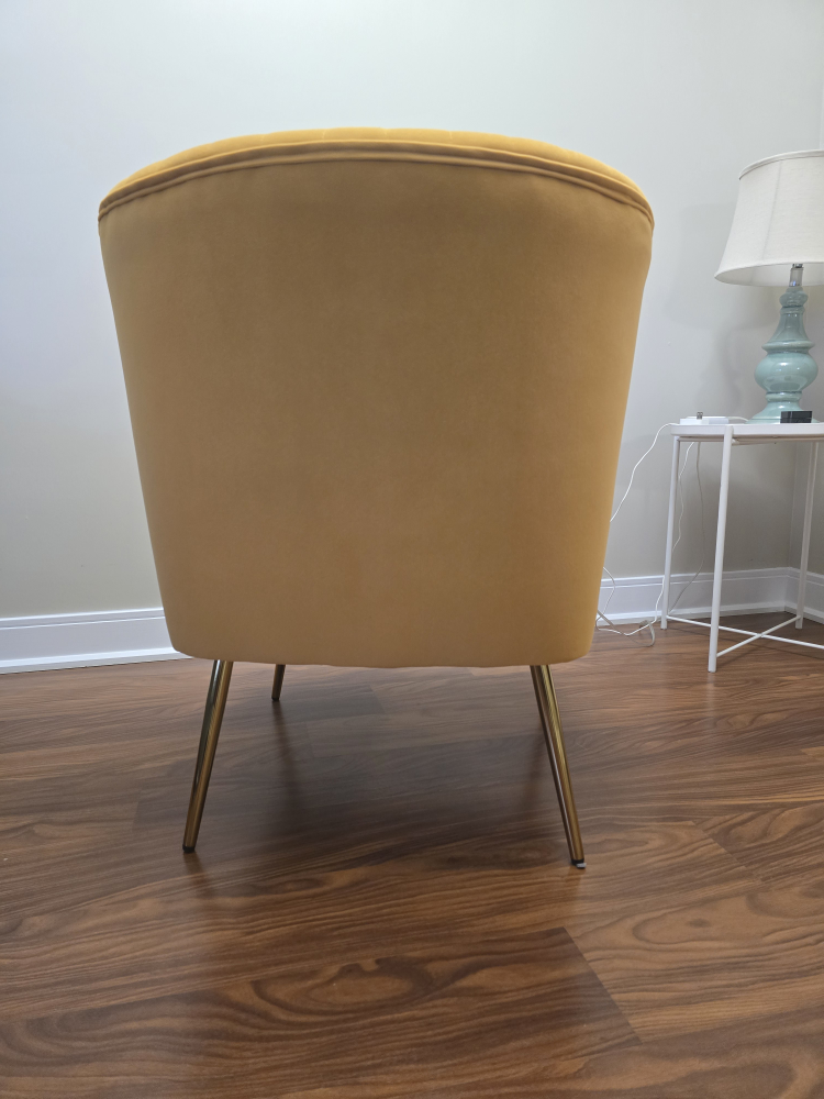 Mustard Yellow Velvet Accent Chairs - photo 3