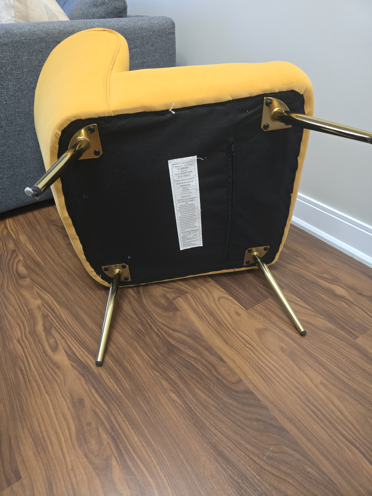 Mustard Yellow Velvet Accent Chairs - photo 4