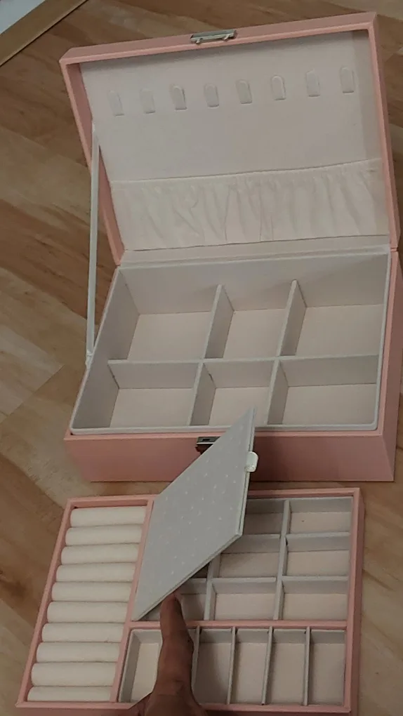 BNIB Double layer Pink Jewelry Box image indicator(5)