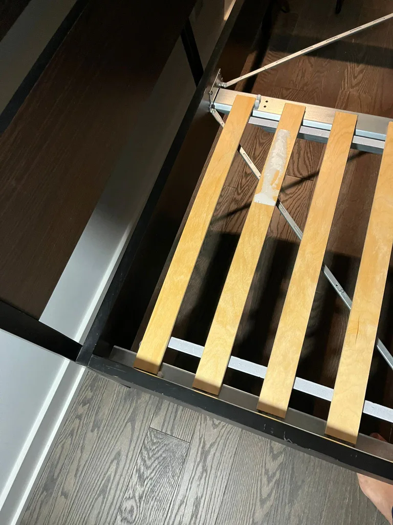 Full Size Bed Frame w/ slates and Mattress image indicator(2)