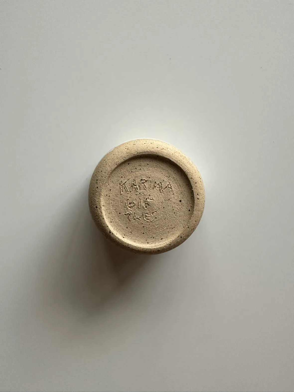 Local Handmade Tiny Ceramic Pitcher (with hidden foot ring) image indicator(4)