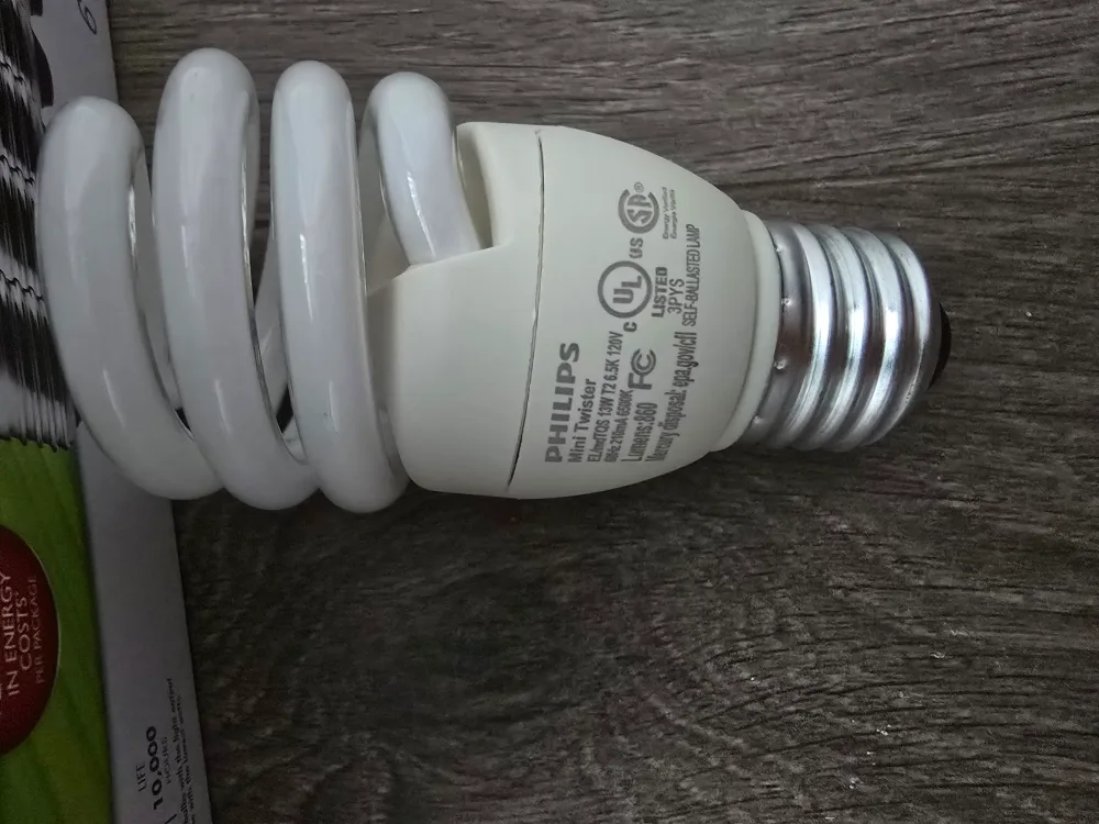 Philips Energy Saver 13W = 60W Daylight Compact Fluorescent image indicator(3)