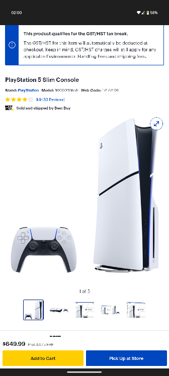 Closed Box - Brand New PlayStation 5 Console Slim Disc Edition - photo 4