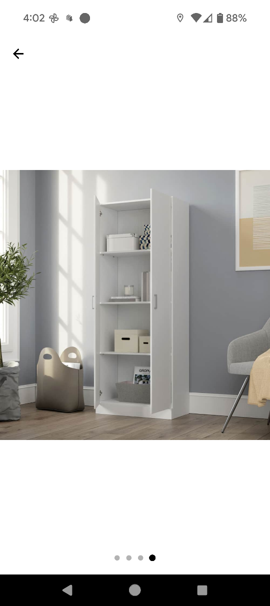 White Storage Cabinet - photo 3