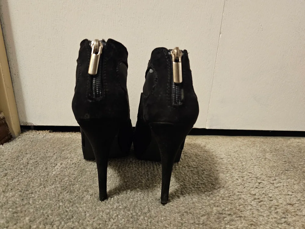 Black Suede Booties image indicator(3)