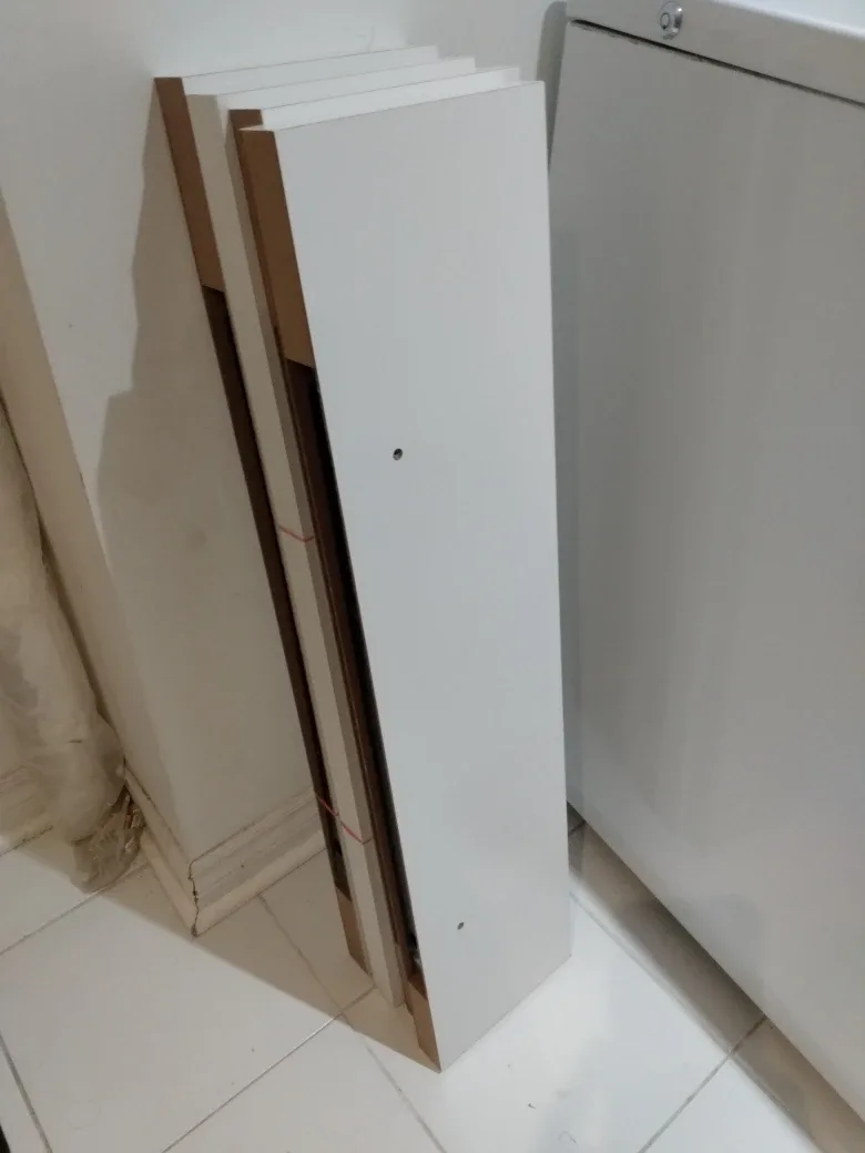 #freecycle 4 White Ikea Lack Shelves 7 3/4" x 35 1/2" thumbnail