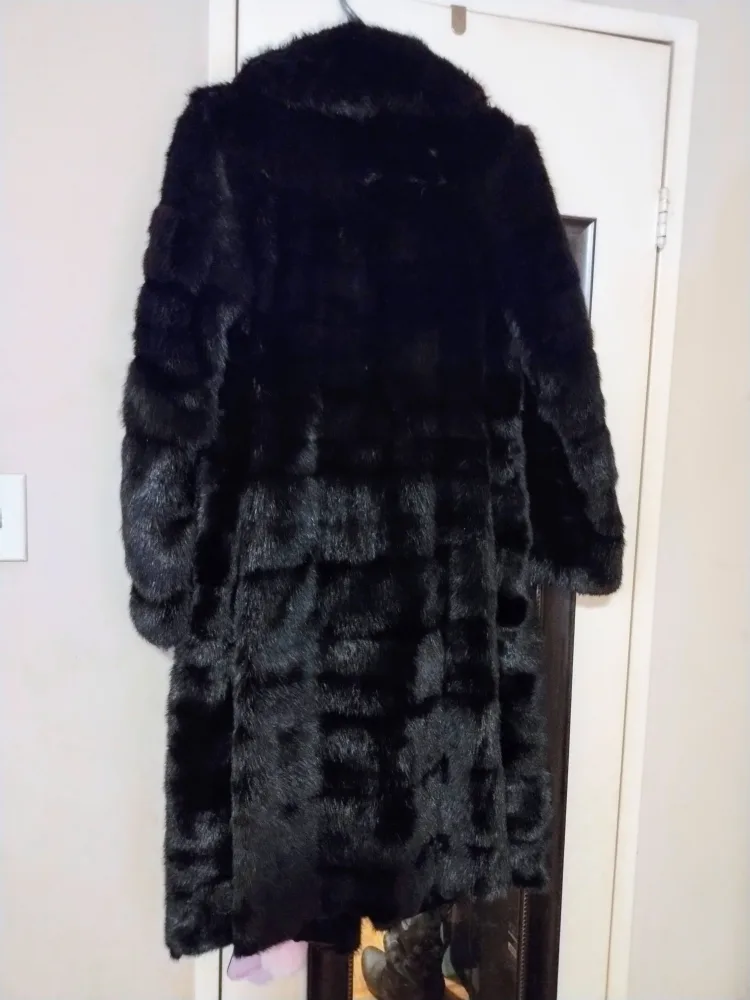 Black Mink 3/4 Length Fur Coat image indicator(3)