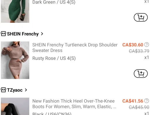 Shein Knitted Turtleneck Dress image indicator(6)