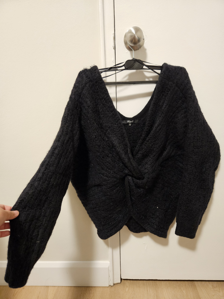 Black Kate C. Twist Front Sweater #freecycle - photo 3