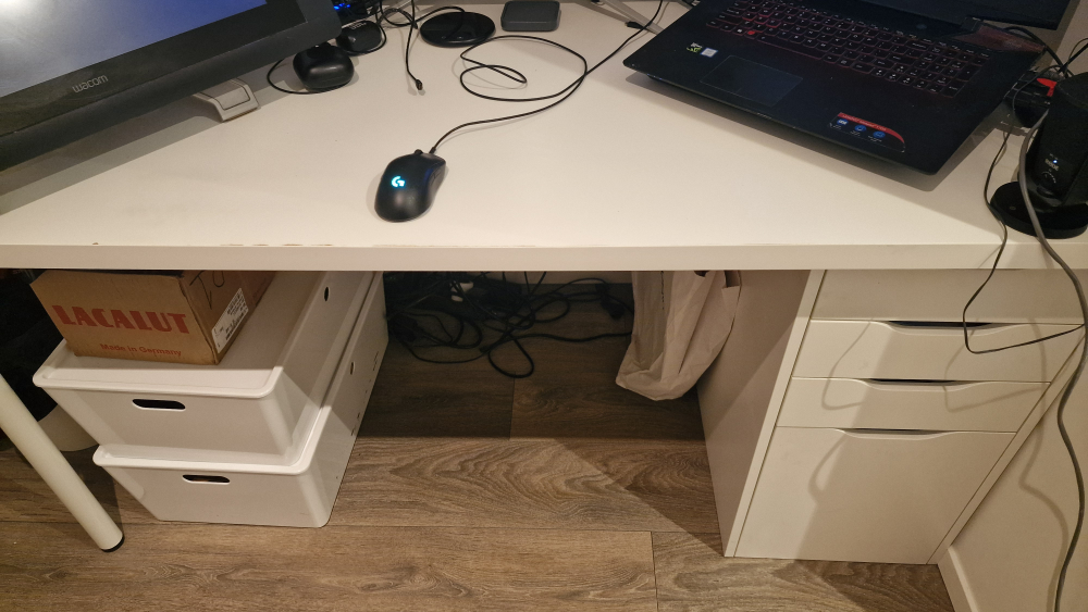 IKEA White Desk with Drawers - photo 3