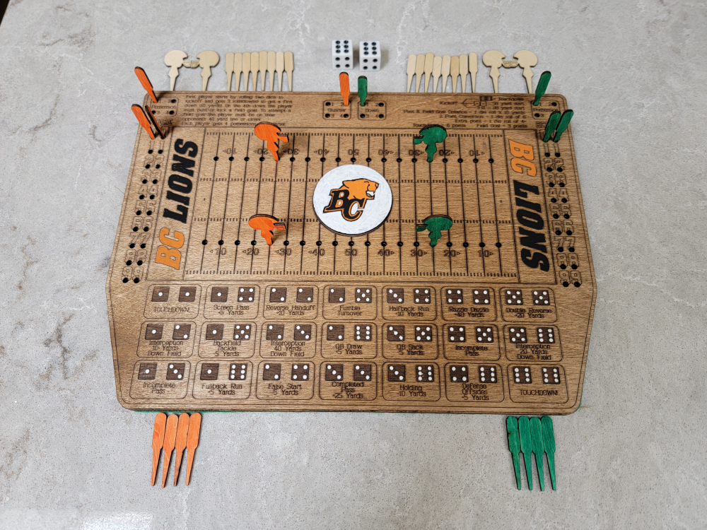 Dice Football Board Game - Various Teams