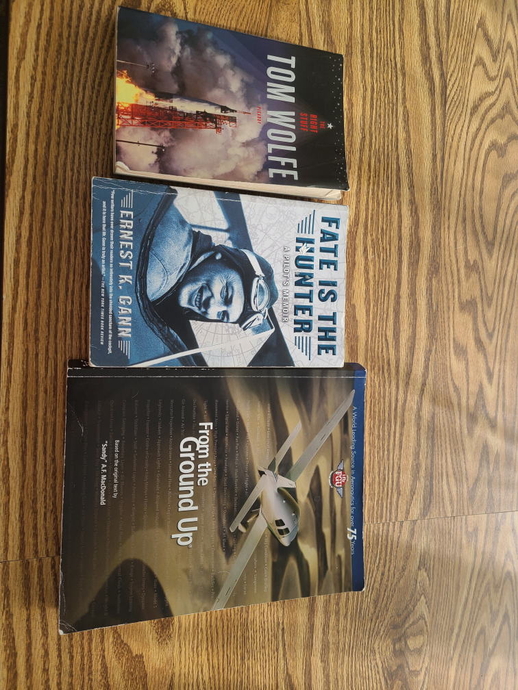 3 Books - Right Stuff, Fate is the Hunter & From the Ground Up