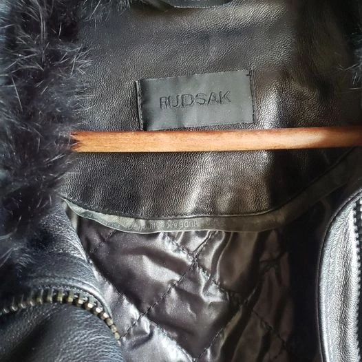 Rudsak leather jacket with fur collar - photo 3