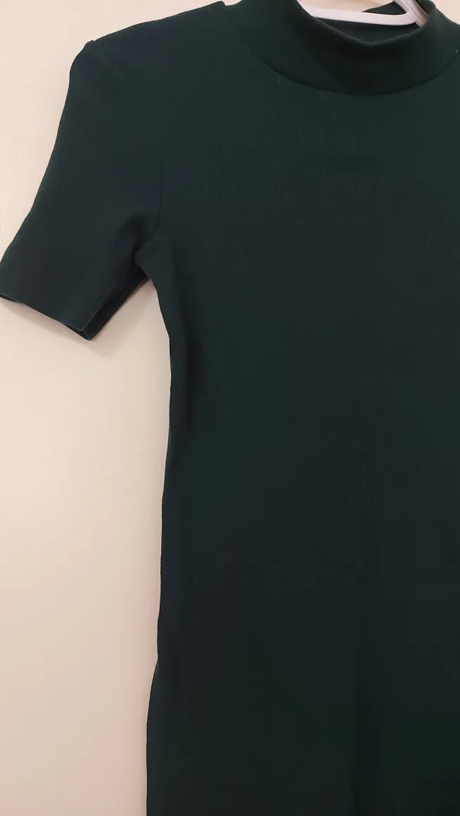Zara Green Mock Neck Dress image indicator(3)