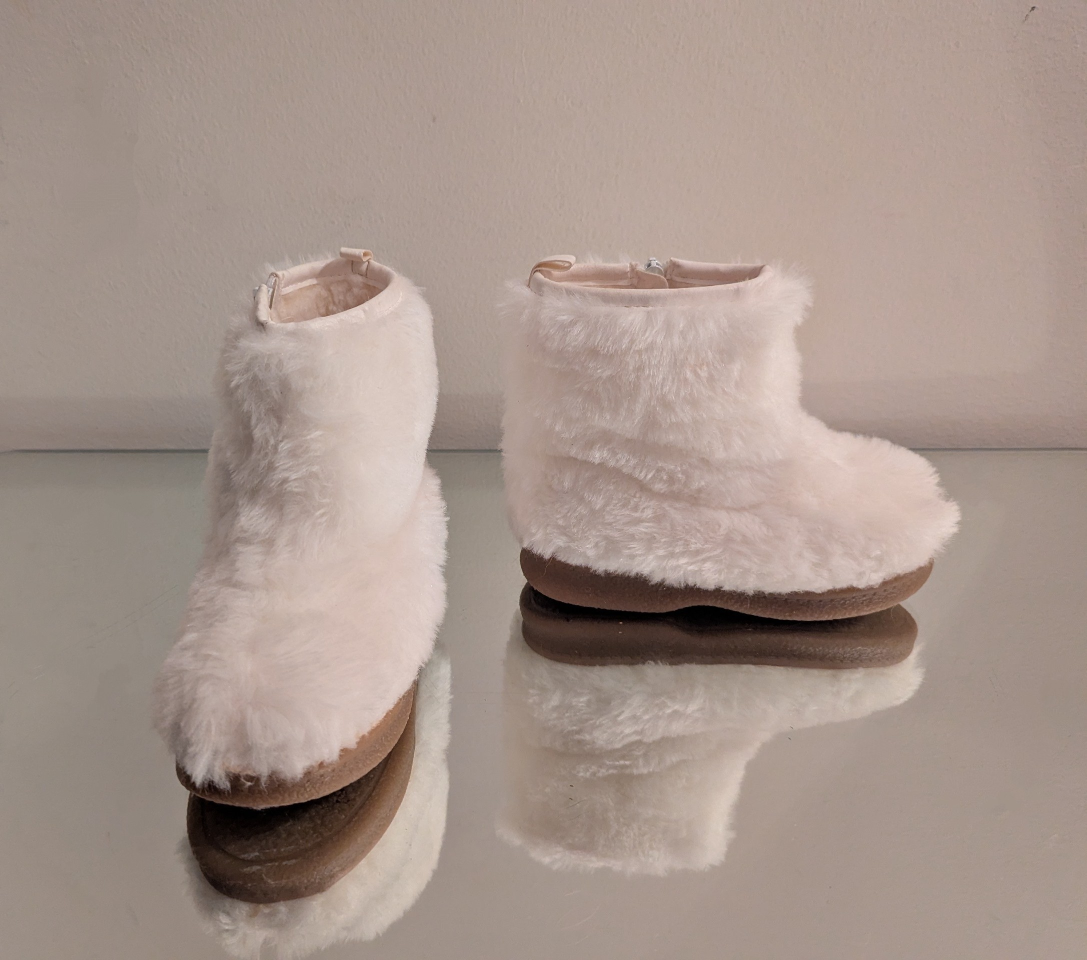 Baby Gap White Fur Boots