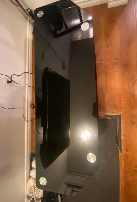 Black Glass TV Stand - photo 3