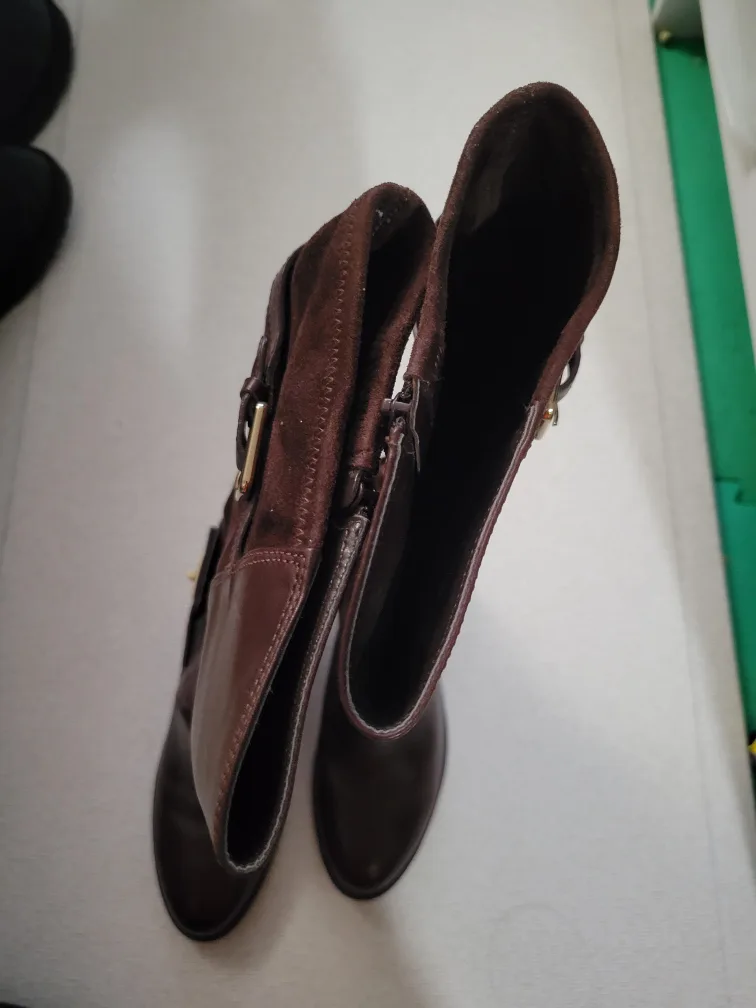 Cole Haan Brown Leather Knee High Boots image indicator(6)