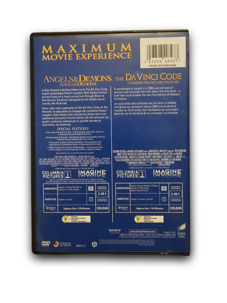 Angels & Demons and The Da Vinci Code DVD Double Feature - photo 2