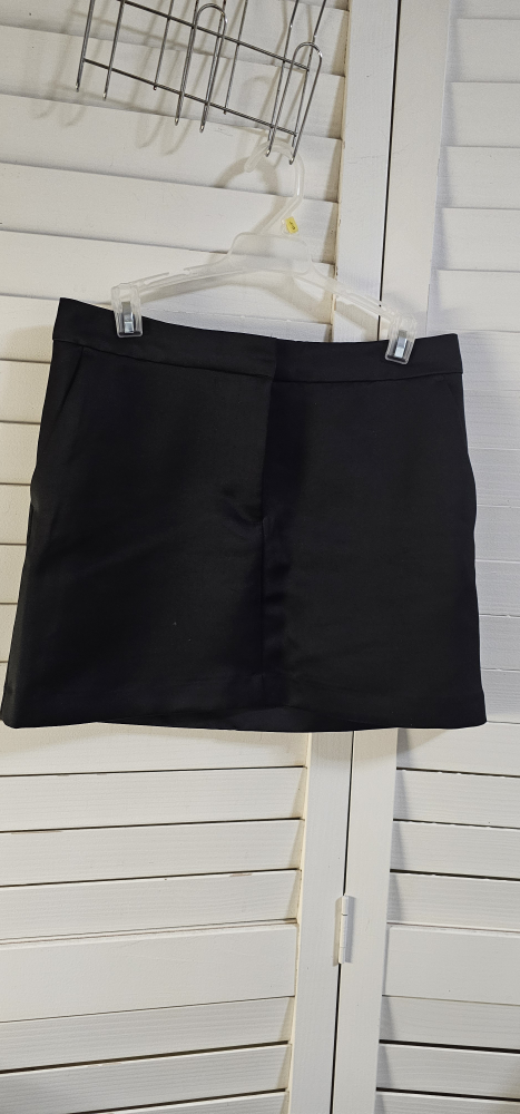 Black H&M Skirt Size 6 zippers on the front