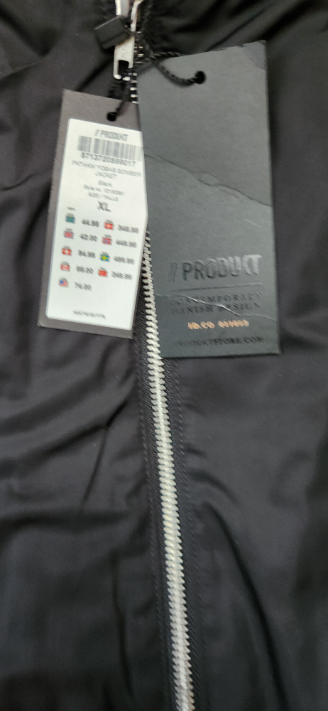 Men's Brand New Produkt Black Bomber Jacket Size XL - photo 3