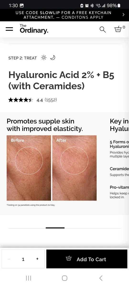 Hyaluronic Acid 2% + B5 by The Ordinary - $5 each image indicator(3)