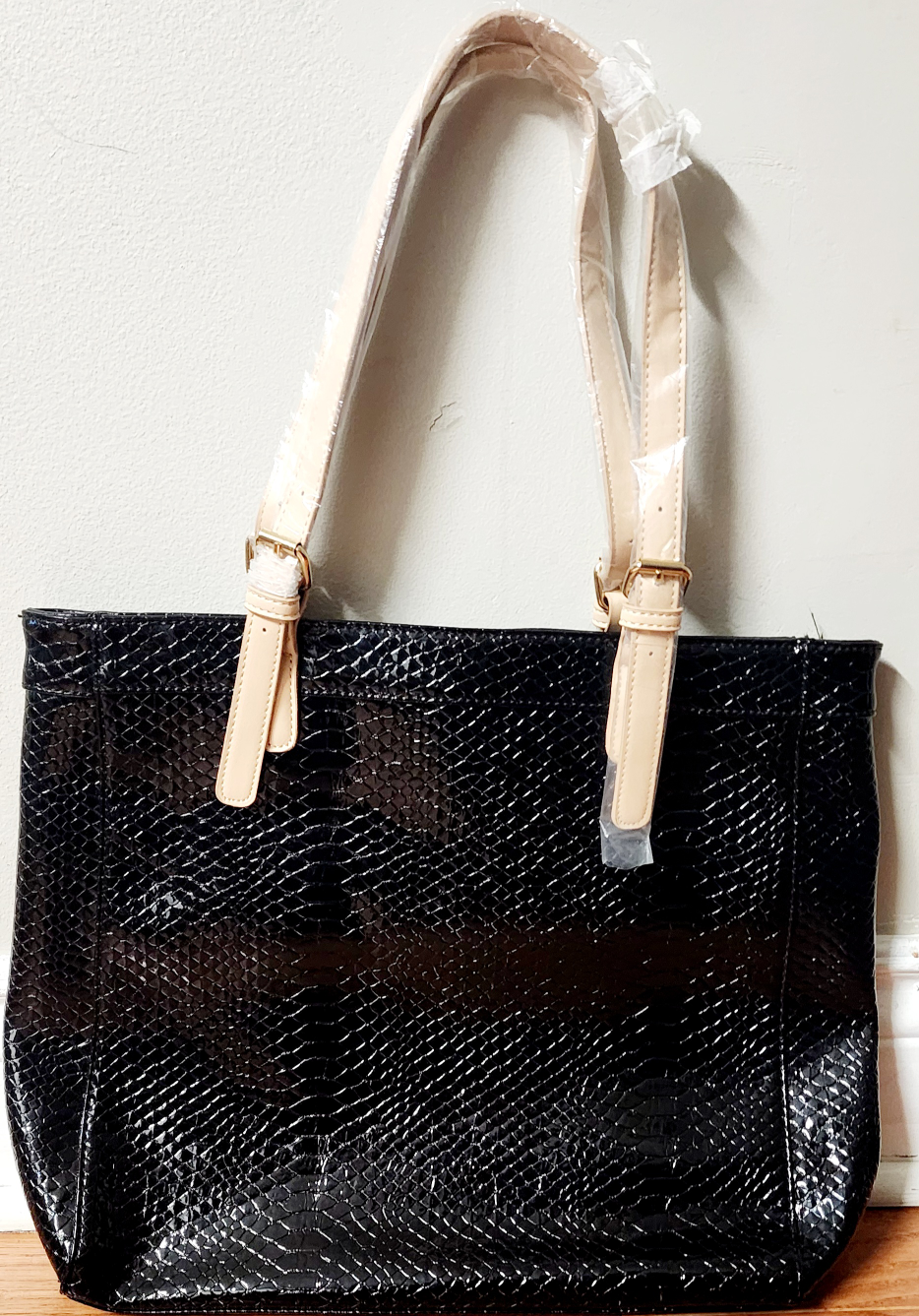 Black and Tan Tote Bag