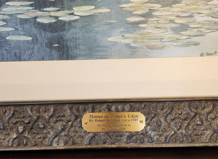 Set of 2 Framed Canadian Artist's Prints, brass label, image indicator(2)