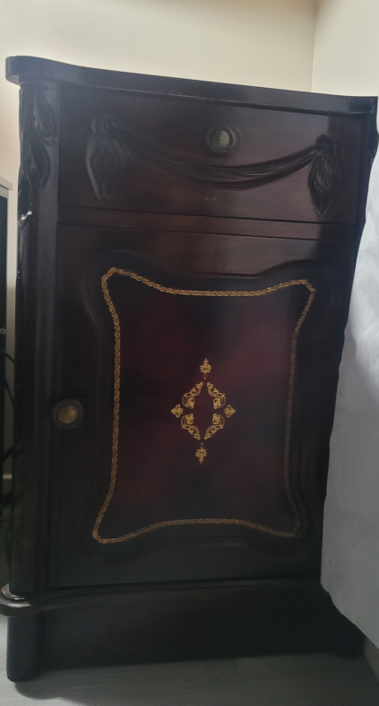 Antique Nightstands with glass tops