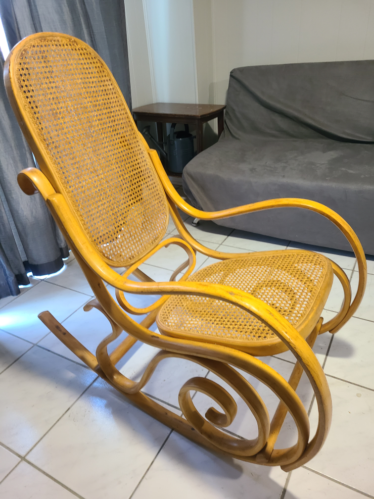 Vintage Cane Rocking Chair - photo 3